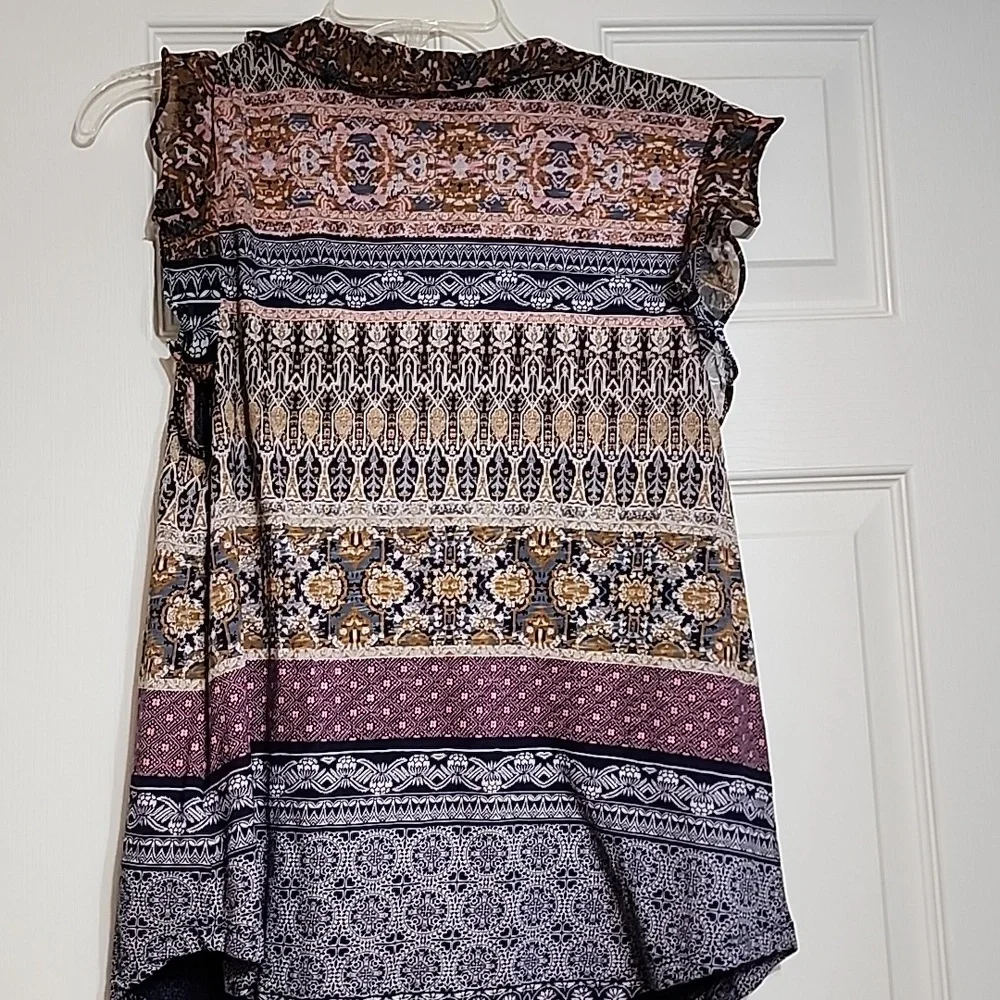 Lucky Brand Bohemian Patterned Sleeveless Top - Picture 3 of 3
